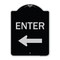 Signmission Parking Lot Enter Left Arrow Heavy-Gauge Aluminum Architectural Sign, 24" x 18", BS-1824-23427 A-DES-BS-1824-23427 - alternate 1